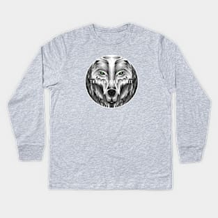 Face the Wolf spirit of Midnight Kids Long Sleeve T-Shirt